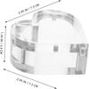 SOESFOUFU Clear Heart Ring Display Box Single Slot Ring Holder Small Jewelry Storage Case for Car...