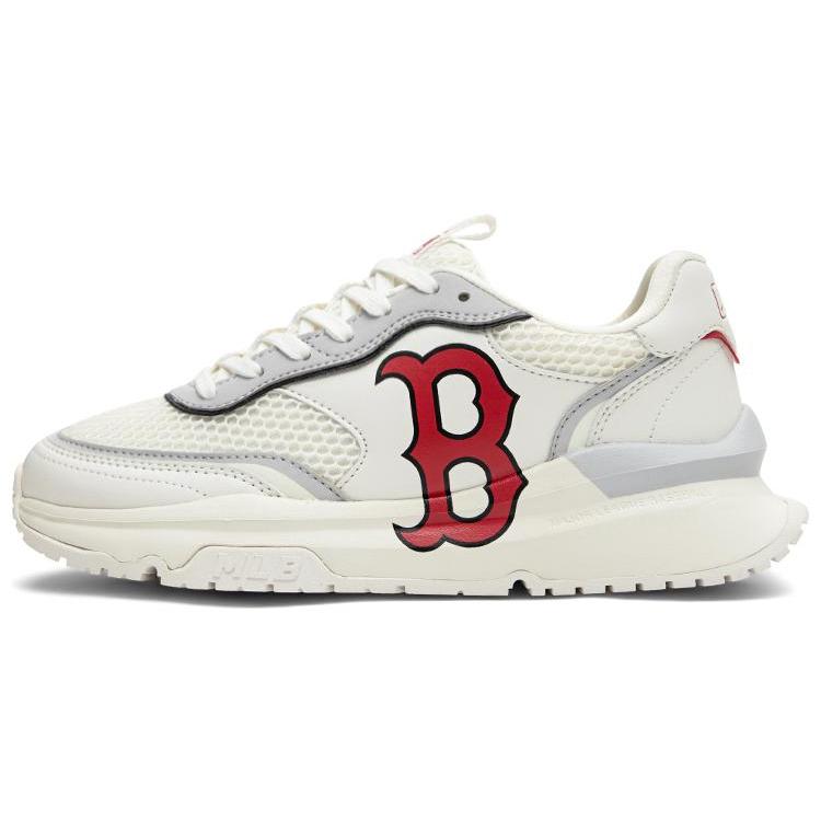 

New MLB Chunky Runner Boston Red Sox Anti Slip Wear Resistant Low Top Double Layer Chunky Sneakers Unisex Ivory 3ASHRJ13N-43IVS 42.5