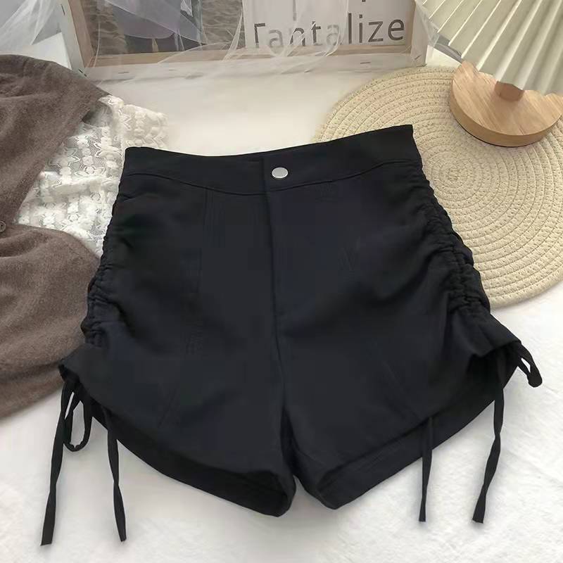 Women s High Waist Shorts Summer Casual Loose A Line Shorts Solid Comfy Pants S