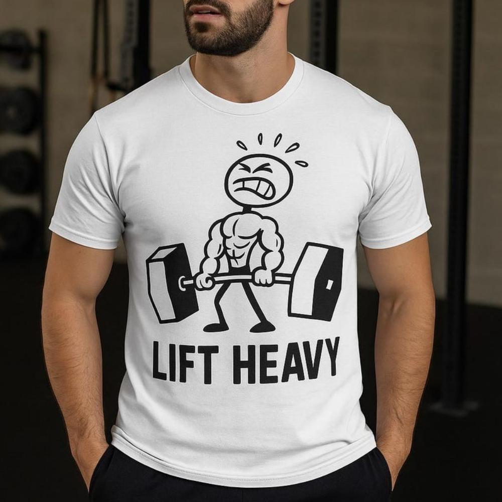 

Men Clothing Lift Heavy Motivational Gym Workout Fitness Graphic T Shirts Weightlifting Gift Unisex High Quality Cotton Tshir... S разноцветный