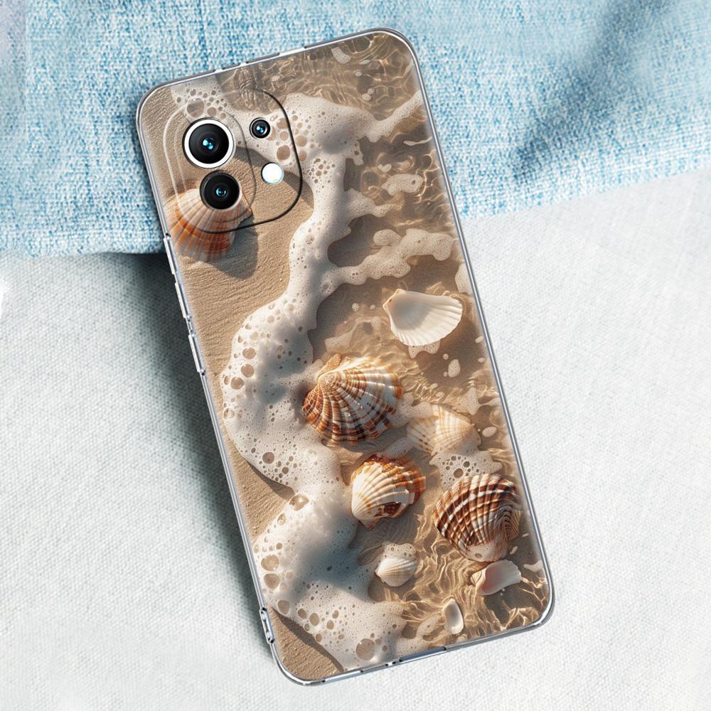 Case For Xiaomi Mi 15 14 13 12 11 Lite 15T 13T 12T Pro Poco X7 X6 X5 Pro 5G X3 NFC F7 F6 F5 Cover Seaside Scenery Wave Beach
