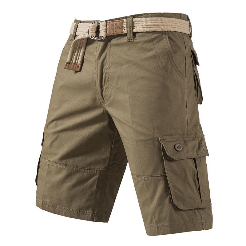 Cargo Knee Shorts Men Sports Casual Bermuda Shorts Plus Size Cotton Half Pants Golf Straight Running Gym Shorts Pants