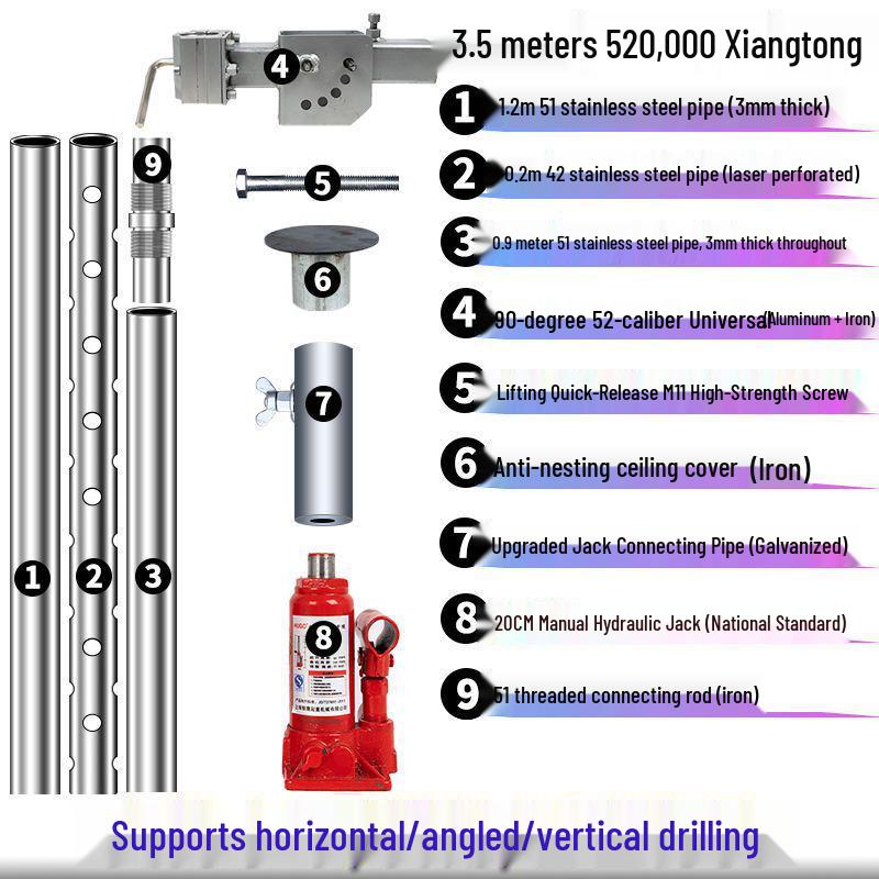Industrial Diamond Core Drill Machine with Hydraulic Lifting Frame and Universal Stand