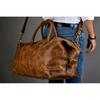 Fathers Day Leather Duffle Bag Gift Large Weekend Bag Vacation Holiday Travel Bags Groomsmen Gifts Best Weekender Overnight Bag