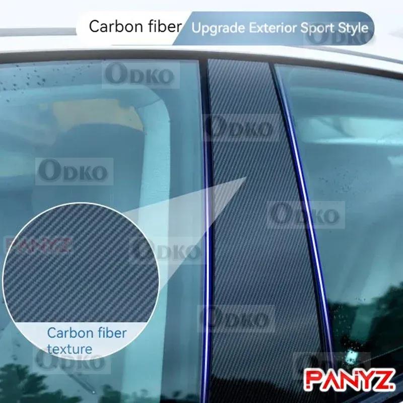 6Pcs Car Pillar Posts Window Door Moulding Trims Cover For Honda CRV CR-V 2012 2013 2014 2015 BC Column Sticker Auto Accessories