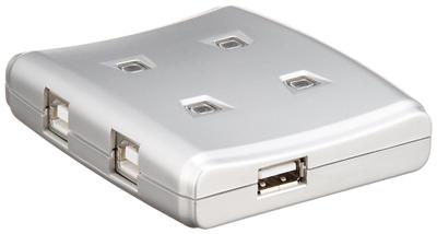 ELECOM USB Switch Manual Compatible 4 Units with Lock Function 2.0 USS2-W4