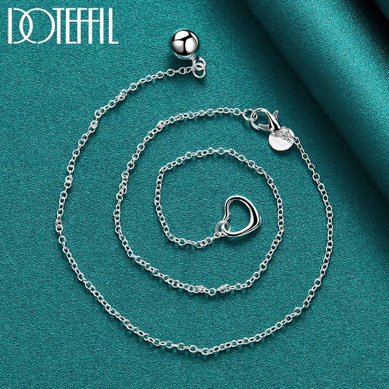 Collier coeur romantique couleur argent cadeau beaux bijoux