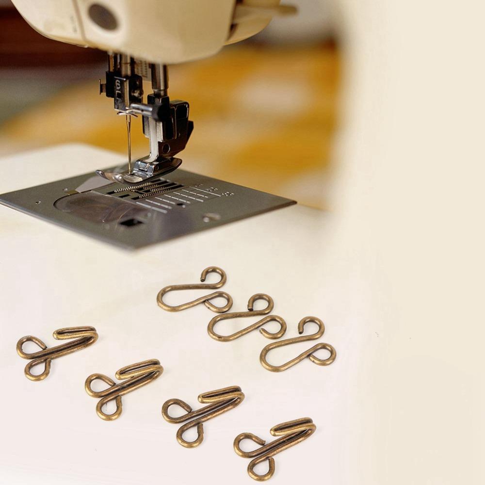 Bronze Sewing Hooks Eyes Durable Metal Fur Coat Hook Fasteners Covered Hook Eye Closures For Coats