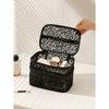 Double Layer Makeup Bag With Large Capacity, Mesh Cosmetic Organizer Bag, Transparent Visible Makeup Storage Bag Makeup Pouch