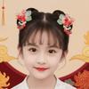 1 Pair Vibrant Color Pearl Bunny Hair Clips Double Clip Fairy Hairpins Hanfu Hair Clips Mid-Autumn