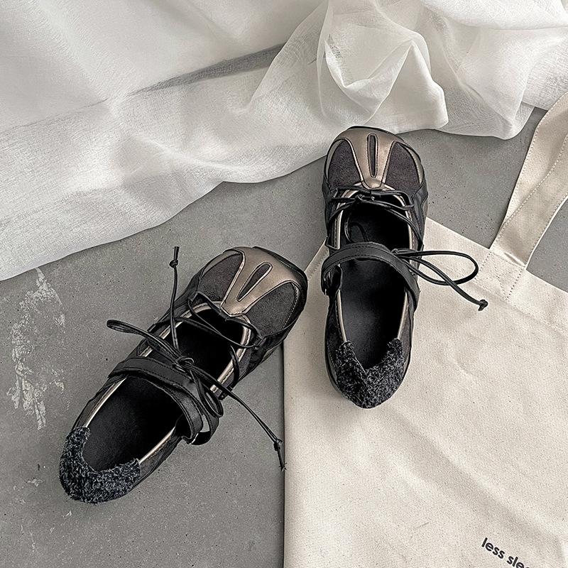 Fashion casual square head shallow mouth flat sole shoes women's summer ballet Mary Jane shoes