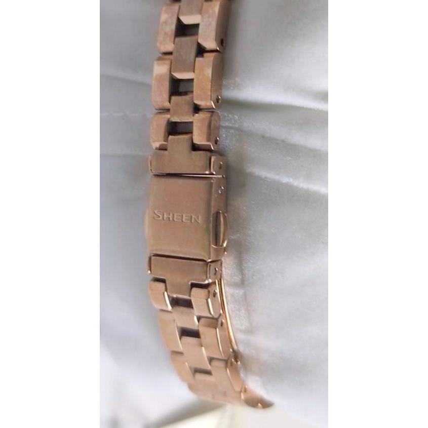 Used [Final disposal] Price reduction Casio SHEEN watch crystal adoption model solar watch SHE-4506SBG-9AJF