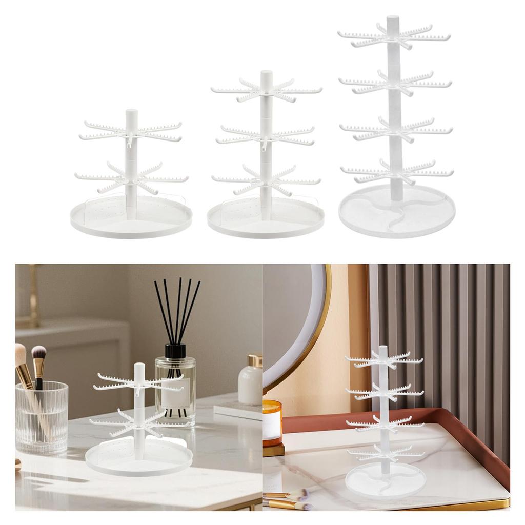 Jewelry Display Stand Hanger with Storage Tray Multifunctional for Hair Accessories Dresser
