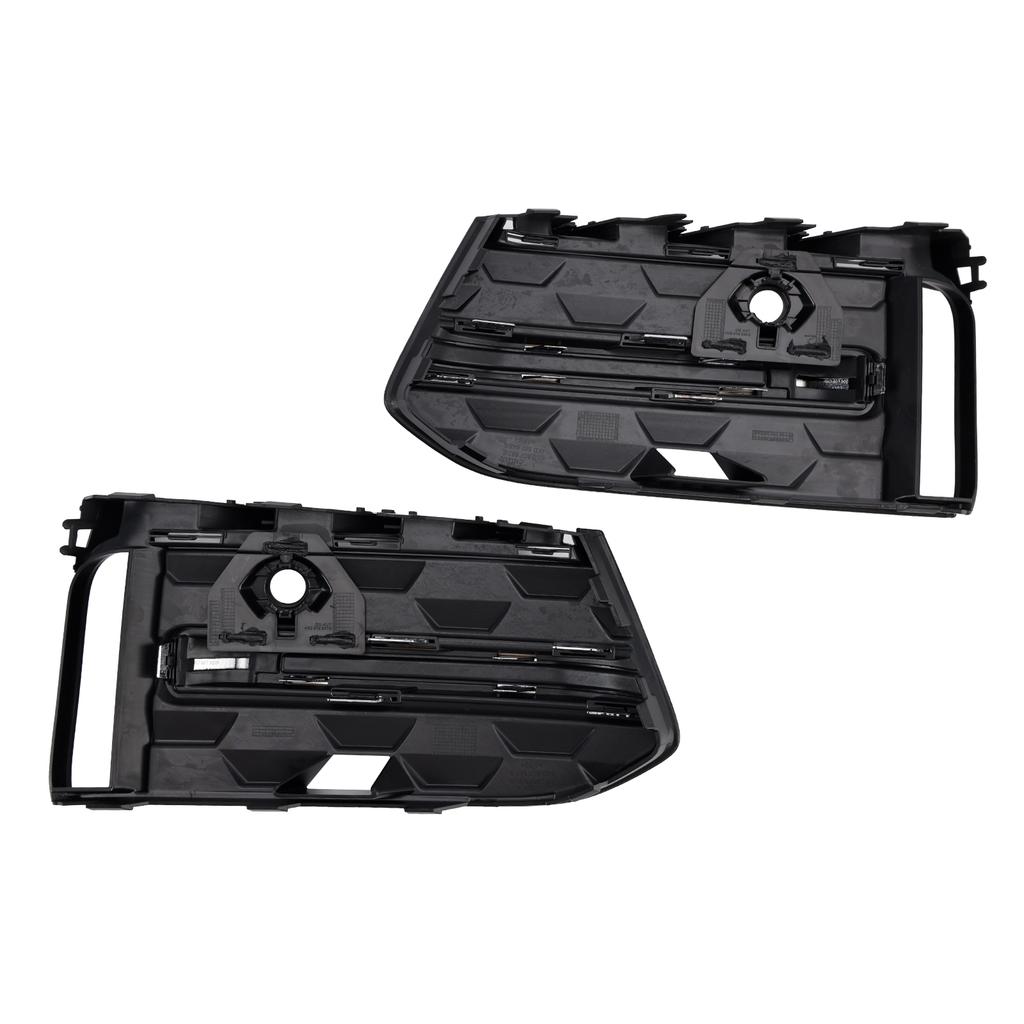 2PCS Front Bumper Fog Light Grille Trim Fit A6L C8PA 2023+ Black Chrome