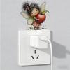 Cartoon Fruit Flower Fairy Switch Wall Sticker Creative Socket Decor for Kids Room Bedroom Living Room Home Decor