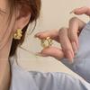 Irregular Gold Retro Earrings for Women – Elegant, Light Luxury Niche Design Ear Studs