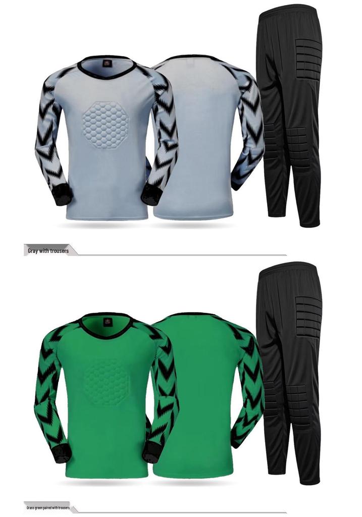Multi-Directional Sponge Pad Goalkeeper Training Kit - Adult & Children Long Sleeve Football Uniform