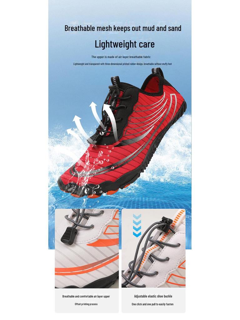 2025 New Outdoor Five-Finger Creek Shoes – Non-Slip, Breathable, Quick-Drying for Beach, Wading, and Yoga. Perfect for Couples.