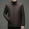 Men's Casual Fleece-Lined Lapel Parka: Neat Stitching, Comfortable Fit, Warm for Business and Daily Wear In Autumn and Winter.