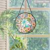 2D Flat Stained Glass Floral Window Decoration Colored Glass Plate, Charming Spring Summer Sun Catcher Home Livingroom Garden Decor, Unique Holiday
