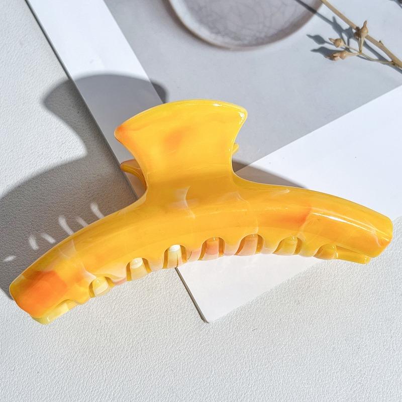 Arc-shaped Marble Gripper High-end Style Shark Hair Clip Large Volume Clip Hair Accessory