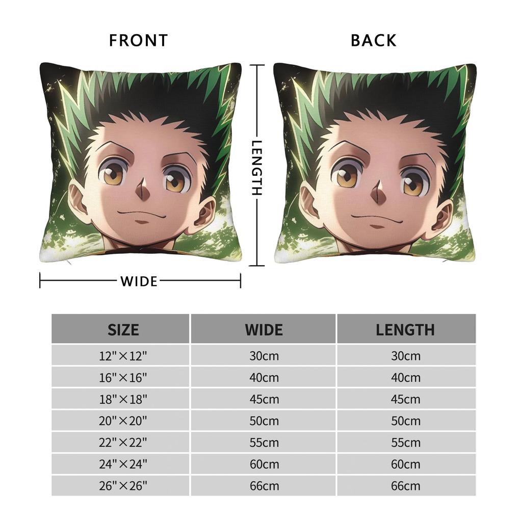 Anime Gon Pillow Case Funny Pillow Cover Comfy Pillowcases For Sofa Car Home Decor