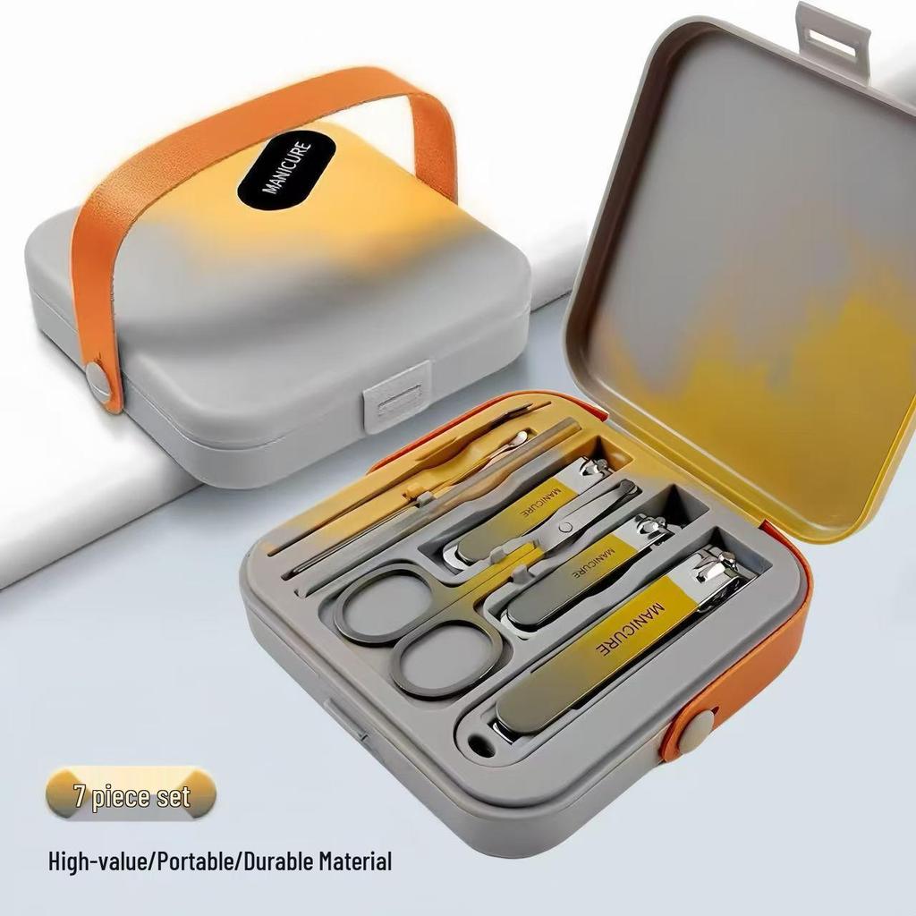 Portable Anti-Splash Nail Clipper Set - Manicure & Pedicure Tools with Nail Scissors in a Box