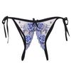 sexy floral front and crotch open sheer lace for can be worn while showing perforated for everyday pink string white string blue string [XGOPTS]