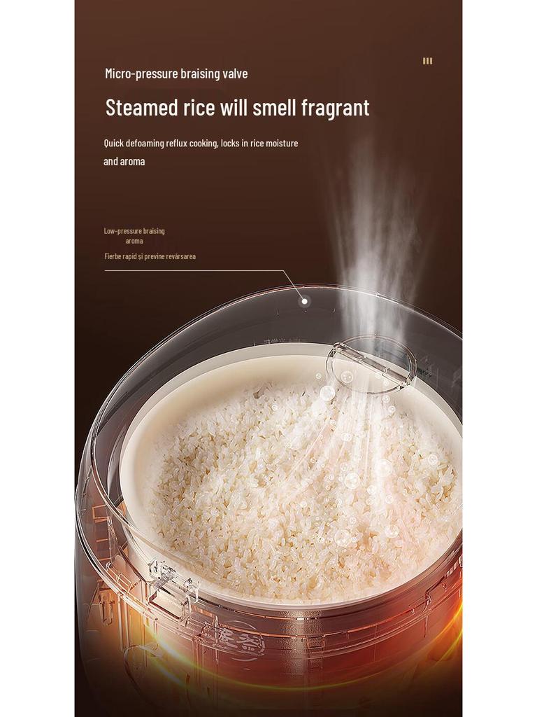 Olla Arrocera Oso 3L: Multifuncional, Antiadherente, Reserva Inteligente, Ideal para 1-3 Personas.