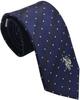 POLO 8cm Gift for Entrance Company Entrance U.S. Tie, 100% Silk, Wide, Striped/dotted, Navy/beige, Men's, Business, Stylish, Men, Wedding, Graduation,