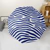 1 ks automatický skládací deštník - vzor zebry, přenosný a skládací design s 8 žebry, vánoční dárky k narozeninám