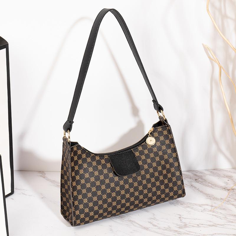 Bag Women's retro printed shoulder armpit bag trendy mobile phone cosmetic bag