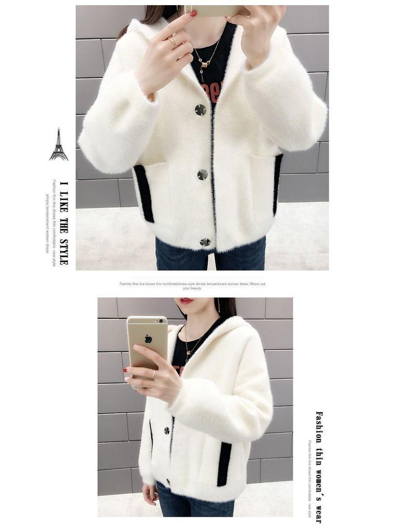 Women's Versatile Hooded Cardigan Jacket 2025 - Spring & Autumn Loose Sweater Jacket