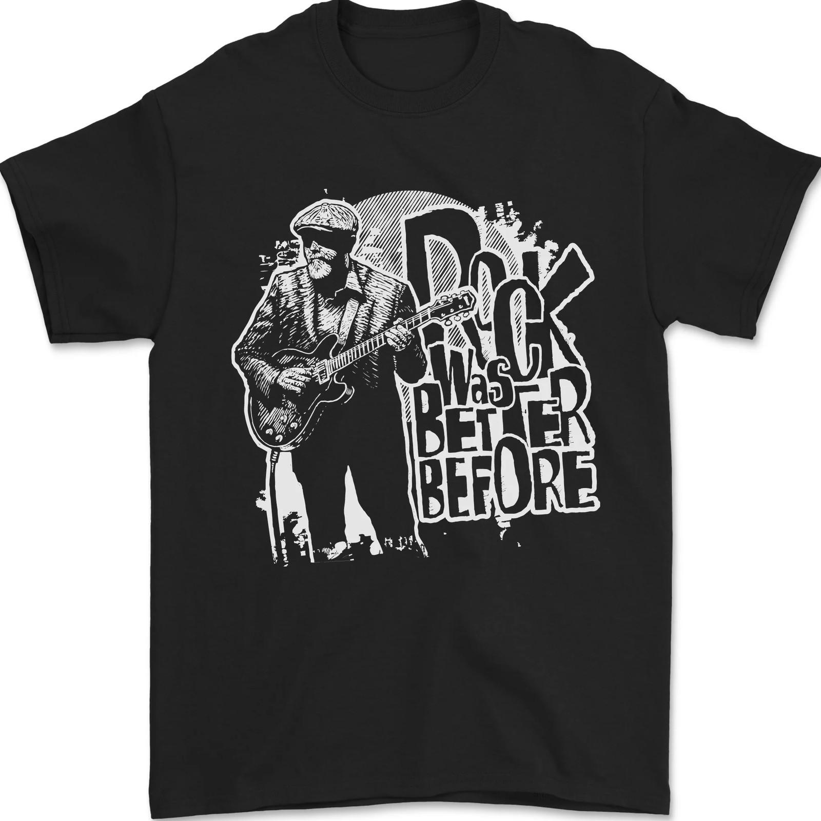 Rock Was Better Before Guitar Band Music Mens T-shirt Cotton L
