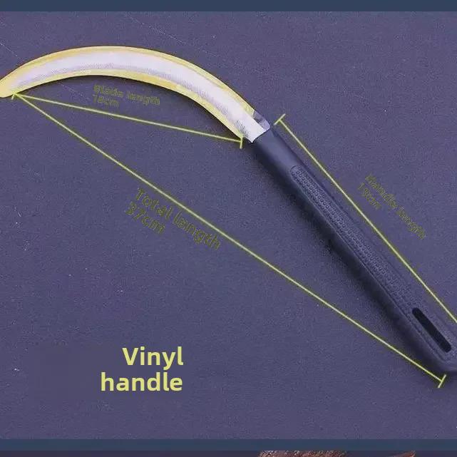 Stainless Steel Serrated Sickle - Fine Teeth Weeding & Mowing Knife