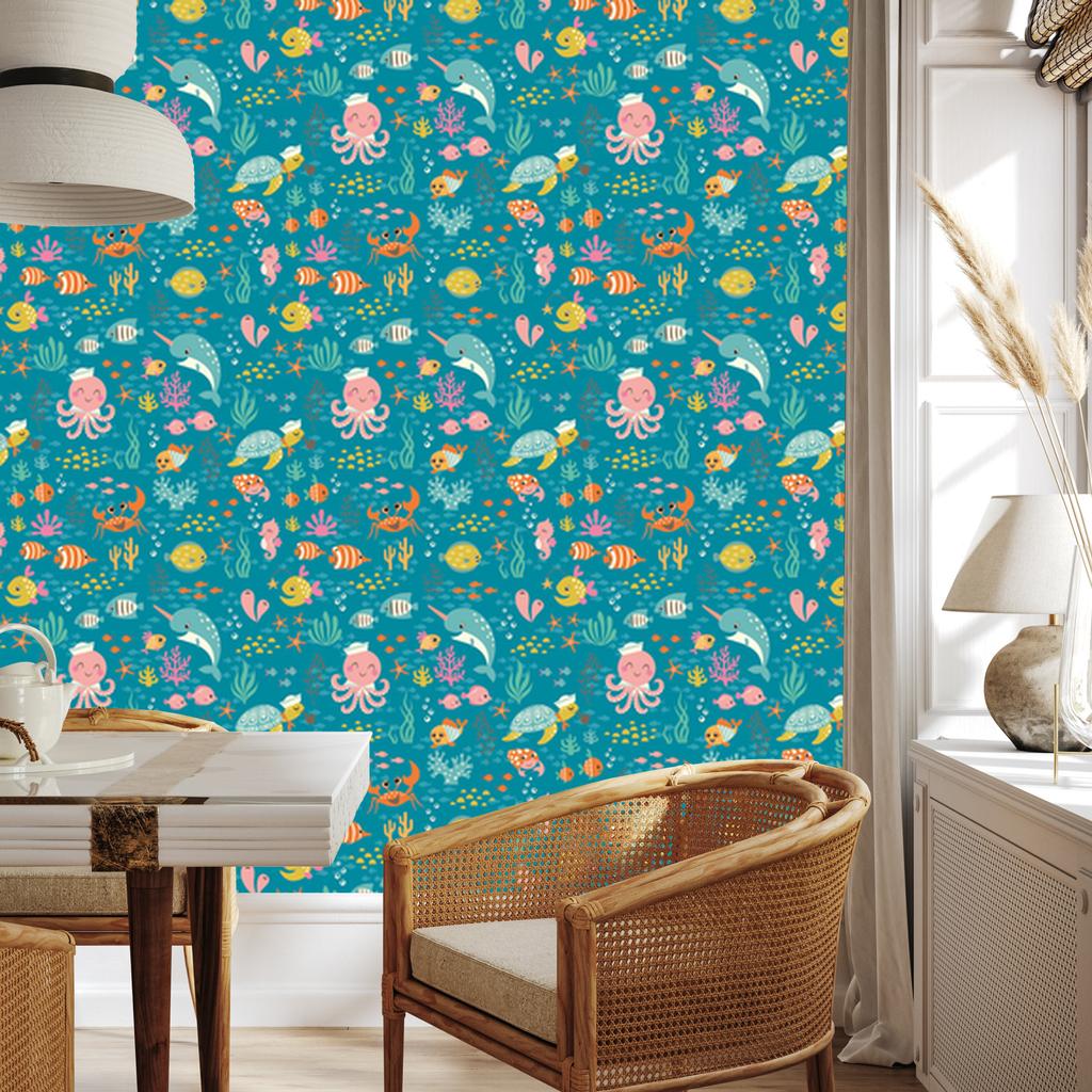 Joyful Life wallpaper for living room and bedroom 50x1000