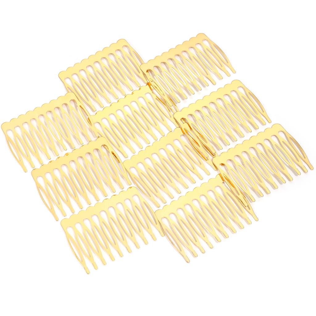 10pcs Simple Hairpins Hair Combs Metal 5 8 10 Teeth Bridal Hair Comb For Women Bridal DIY Wedding Hair Pins Headwear Accessories