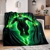 1 Stück Green Lantern Flanell-Kuscheldecke Leicht Weich Warm Ganzjahresdecke für Sofa, Bett, Reise, L1028133