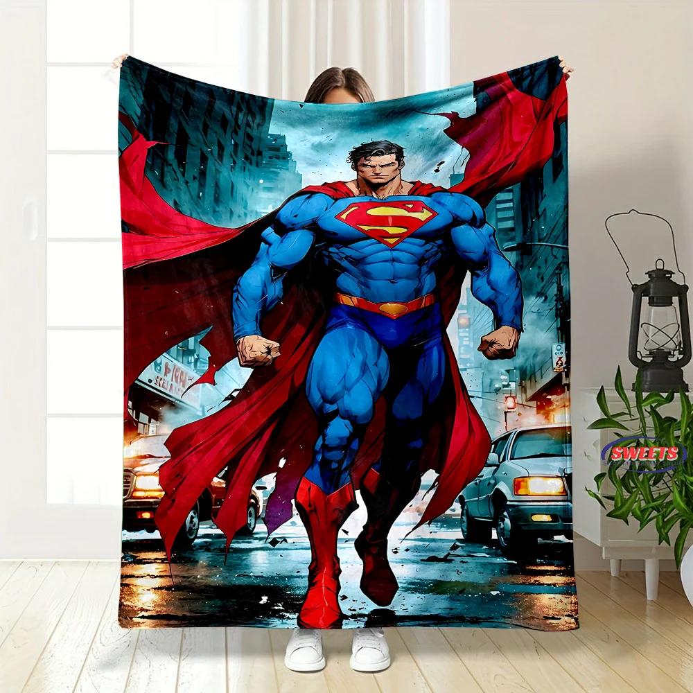 Comfortable and Soft Superman Blanket, Add Beauty To The Home, All Seasons, Home Office Can Be Used, Nap Camping Flannel Blanket