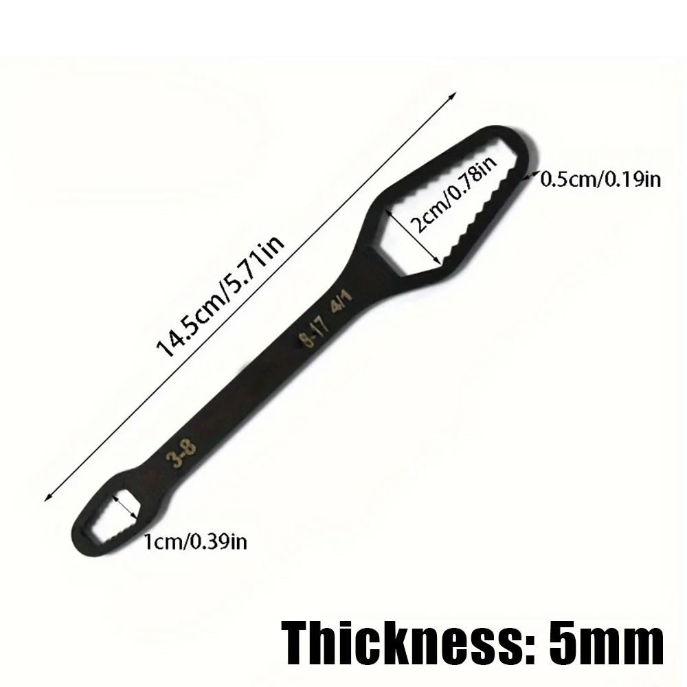 1Pcs Adjustable Double-Head Wrench Thickened Self-tightening Torx Spanner Bicycle Car