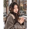 Ear Protection Faux Lamb Fur Earmuffs Soft Tie Strap Earflap Ear Covers  For Women
