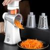 Coupe-légumes et trancheur manuel de cuisine hachoir à fromage avec 5 tambours tranchants multifonctionnel râpe à ail et à pommes de terre