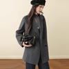 SEIFINI Women's Loose Double-faced Wool Commuter Coat
