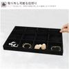 ProCase Jewelry for Accessory with All Black Tray, 3-Pack, Stackable, Vanity/Dresser Drawers, Case, Display, Dividers,