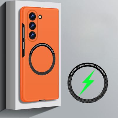 Samsung Galaxy Z Fold 6 Fold6 Fold5 Fold4 Kablosuz Şarj Darbeye Dayanıklı Mat Kapak Ultra İnce için Magsafe Manyetik Çerçevesiz Sert PC Kılıfı