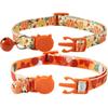 Thanksgiving Cat Collar,Pack of 2 Kitten Collar with Bell