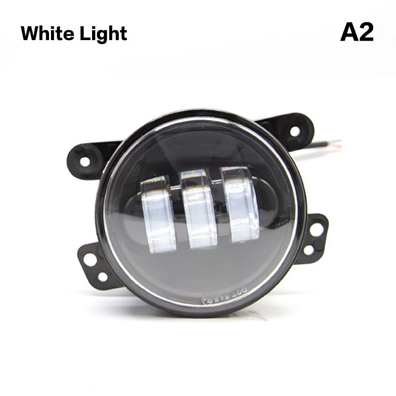 Car Led 4 Inch Front Bumper Fog Light For Off-Road With/Without White Yellow Halo Ring Drl Angel Eyes Lamp 30W Fog Lights