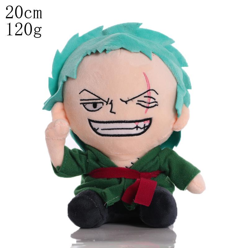 HOT 20cm OnePiece Anime Figure Zoro Luffy Chopper Plush Toys Cute Cartoon Plushie Stuffed Dolls Pendant Kids Xmas Gifts