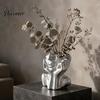 Office Supplies Organizer Abstract Face Vase, Artistic Female Pen Holder, Makeup Brush Home Aesthetic Decor Modern Decorative Vase Centerpiece