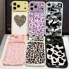 Leopard Print Phone Case For iPhone 17 Pro Max For iPhone 16 15 14 13 Pro Max Luxury Hybrid TPU+PC Clear Back Hard Cover